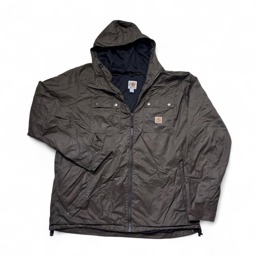 Carhartt Rockford Rain Defender Windbreaker Workwear Zip Jacket Coat XL
